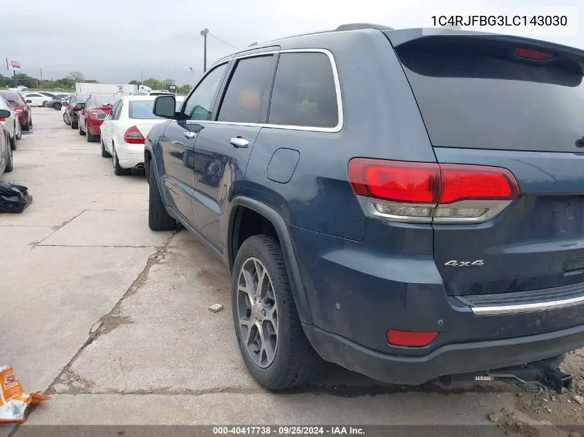 2020 Jeep Grand Cherokee Limited 4X4 VIN: 1C4RJFBG3LC143030 Lot: 40417738