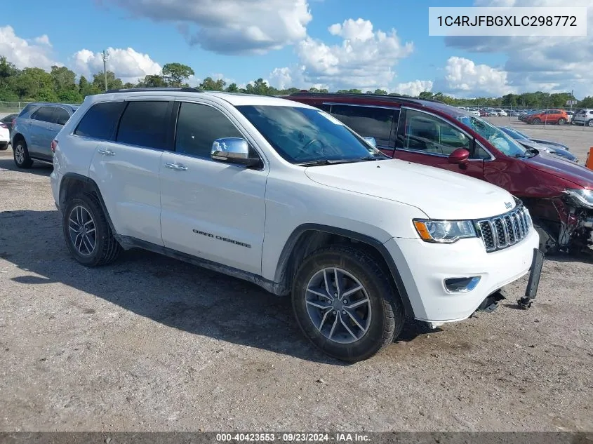 1C4RJFBGXLC298772 2020 Jeep Grand Cherokee Limited 4X4