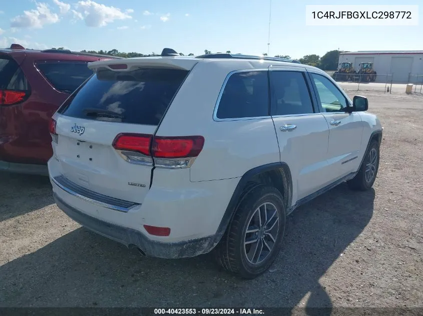 2020 Jeep Grand Cherokee Limited 4X4 VIN: 1C4RJFBGXLC298772 Lot: 40423553