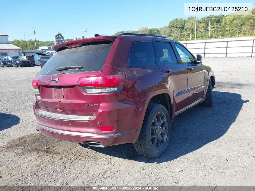 2020 Jeep Grand Cherokee Limited VIN: 1C4RJFBG2LC425210 Lot: 40435497