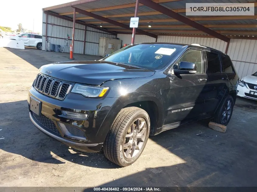 2020 Jeep Grand Cherokee Limited X 4X4 VIN: 1C4RJFBG8LC305704 Lot: 40436482