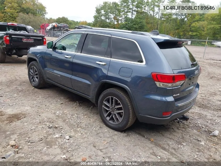 2020 Jeep Grand Cherokee Limited 4X4 VIN: 1C4RJFBG8LC189646 Lot: 40436764