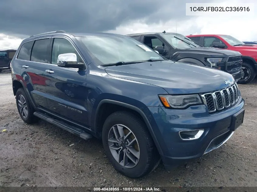 2020 Jeep Grand Cherokee Limited 4X4 VIN: 1C4RJFBG2LC336916 Lot: 40438955