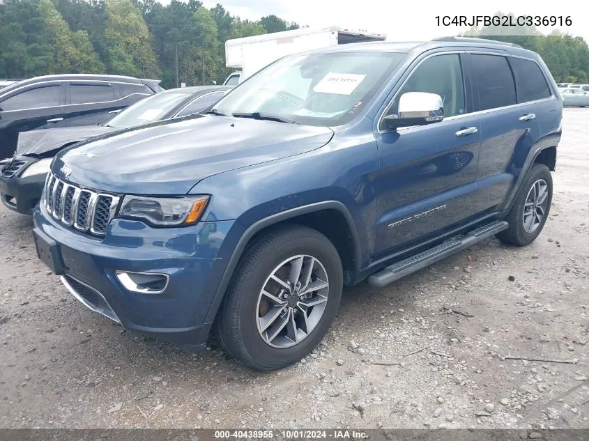 1C4RJFBG2LC336916 2020 Jeep Grand Cherokee Limited 4X4