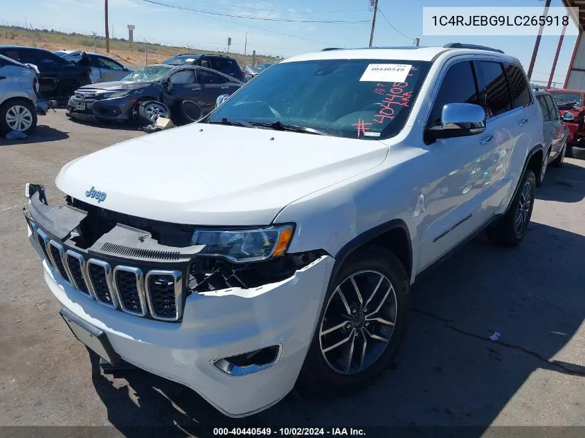 1C4RJEBG9LC265918 2020 Jeep Grand Cherokee Limited 4X2