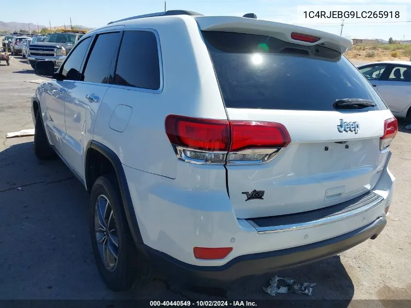 2020 Jeep Grand Cherokee Limited 4X2 VIN: 1C4RJEBG9LC265918 Lot: 40440549