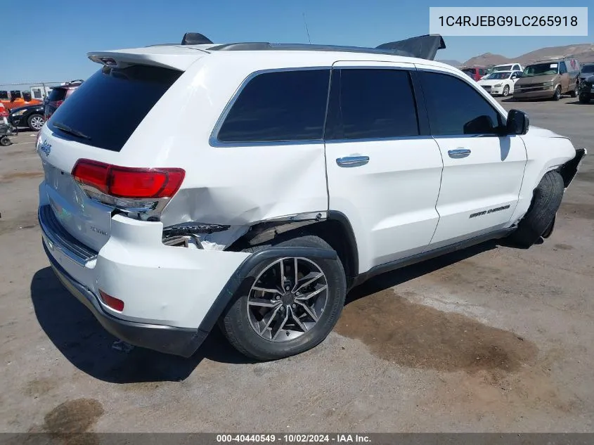 2020 Jeep Grand Cherokee Limited 4X2 VIN: 1C4RJEBG9LC265918 Lot: 40440549