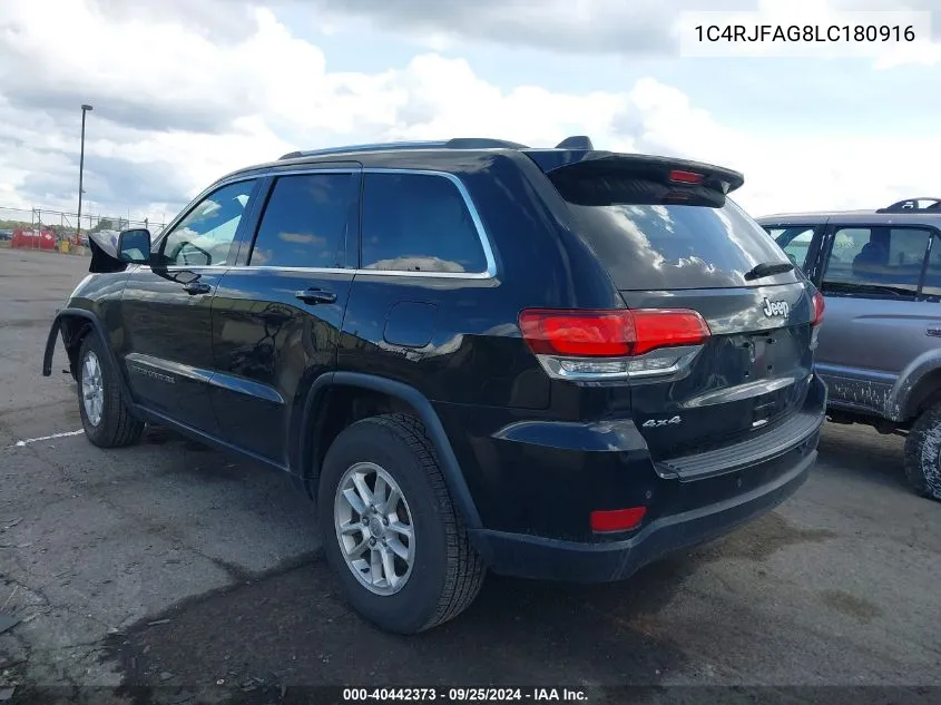 2020 Jeep Grand Cherokee Laredo E 4X4 VIN: 1C4RJFAG8LC180916 Lot: 40442373