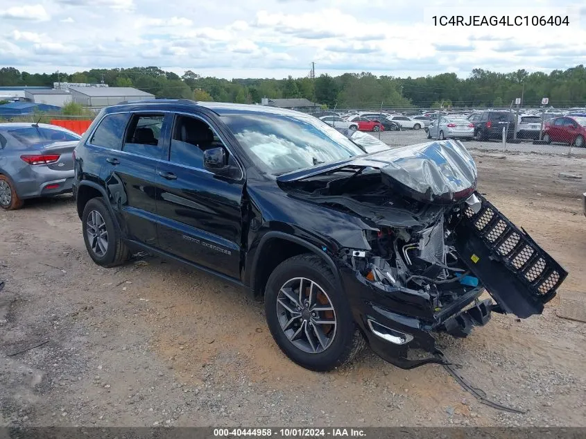 1C4RJEAG4LC106404 2020 Jeep Grand Cherokee Laredo E 4X2