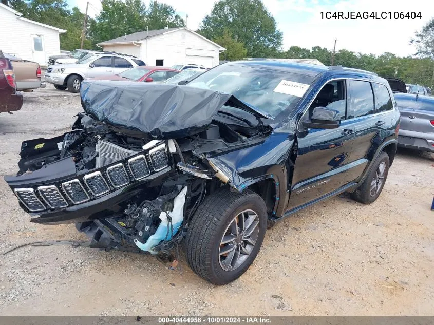 2020 Jeep Grand Cherokee Laredo E 4X2 VIN: 1C4RJEAG4LC106404 Lot: 40444958