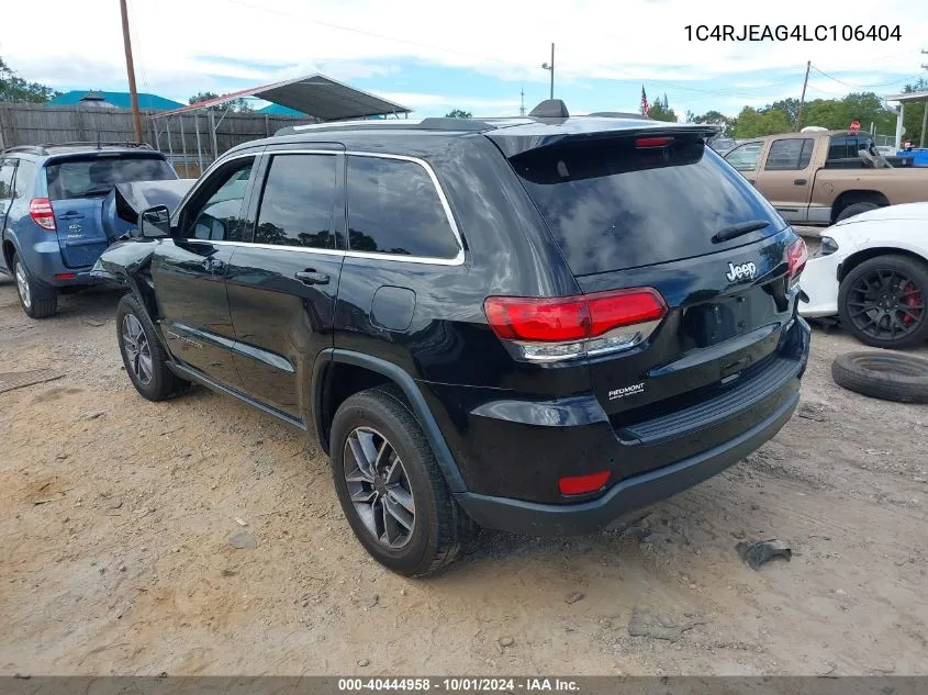 1C4RJEAG4LC106404 2020 Jeep Grand Cherokee Laredo E 4X2