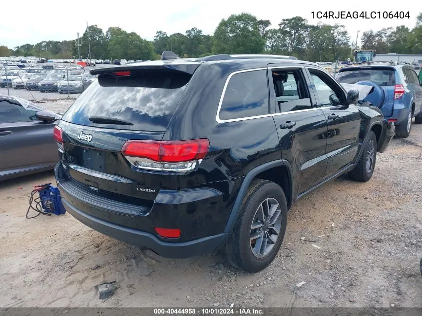 2020 Jeep Grand Cherokee Laredo E 4X2 VIN: 1C4RJEAG4LC106404 Lot: 40444958