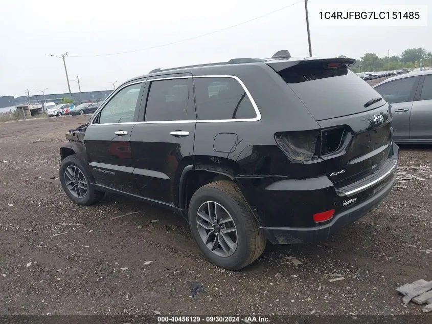 1C4RJFBG7LC151485 2020 Jeep Grand Cherokee Limited