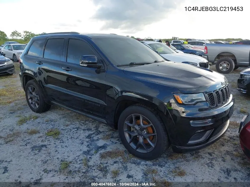 2020 Jeep Grand Cherokee Limited X 4X2 VIN: 1C4RJEBG3LC219453 Lot: 40476824