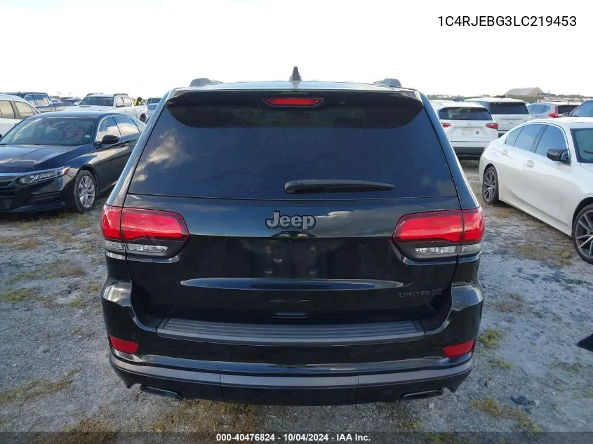 2020 Jeep Grand Cherokee Limited X 4X2 VIN: 1C4RJEBG3LC219453 Lot: 40476824