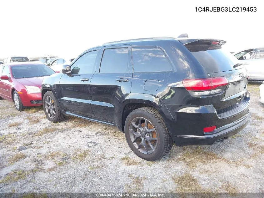 2020 Jeep Grand Cherokee Limited X 4X2 VIN: 1C4RJEBG3LC219453 Lot: 40476824