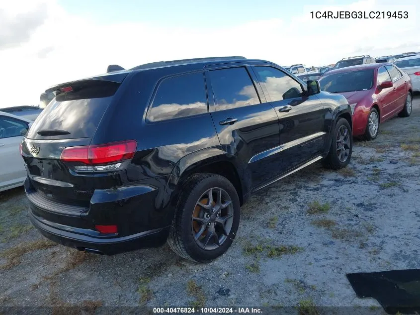 2020 Jeep Grand Cherokee Limited X 4X2 VIN: 1C4RJEBG3LC219453 Lot: 40476824