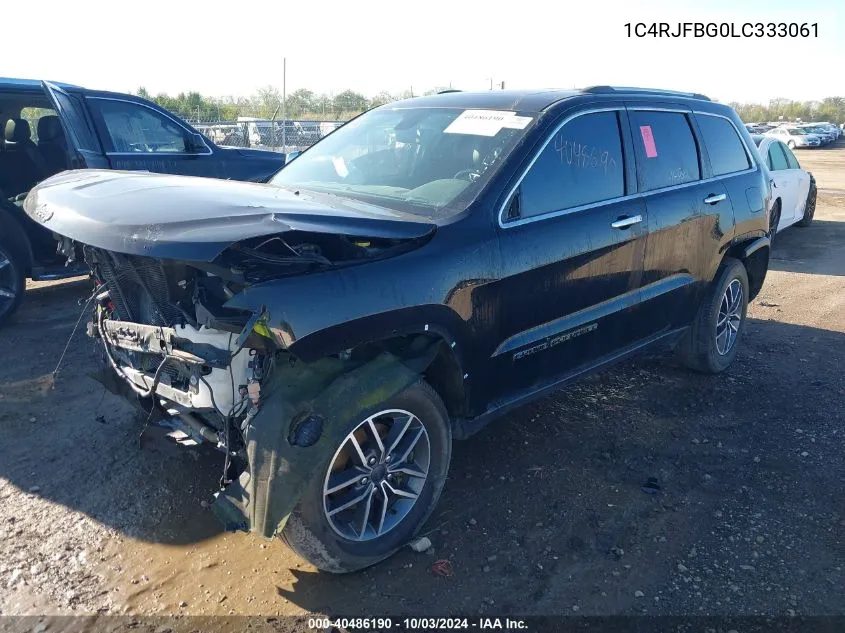 1C4RJFBG0LC333061 2020 Jeep Grand Cherokee Limited 4X4