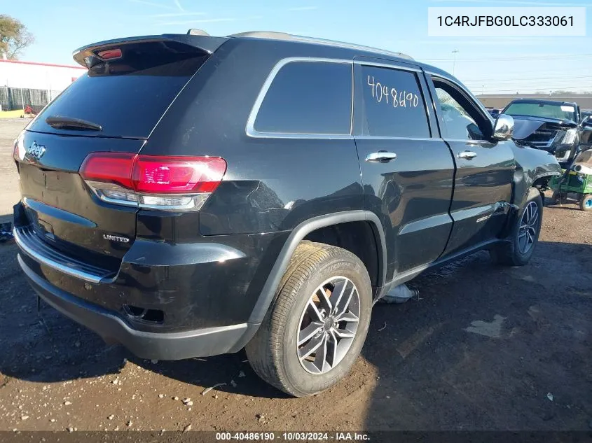 2020 Jeep Grand Cherokee Limited 4X4 VIN: 1C4RJFBG0LC333061 Lot: 40486190