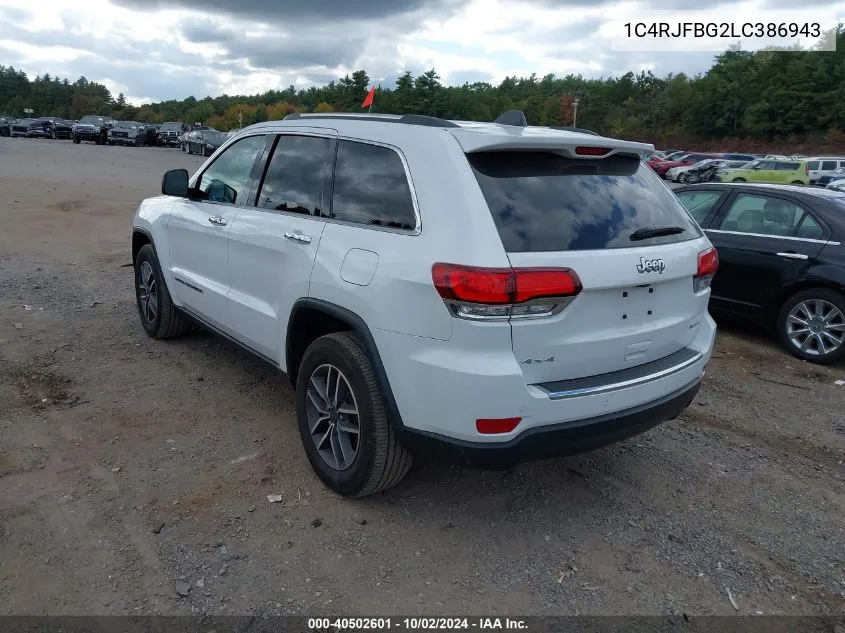 2020 Jeep Grand Cherokee Limited 4X4 VIN: 1C4RJFBG2LC386943 Lot: 40502601