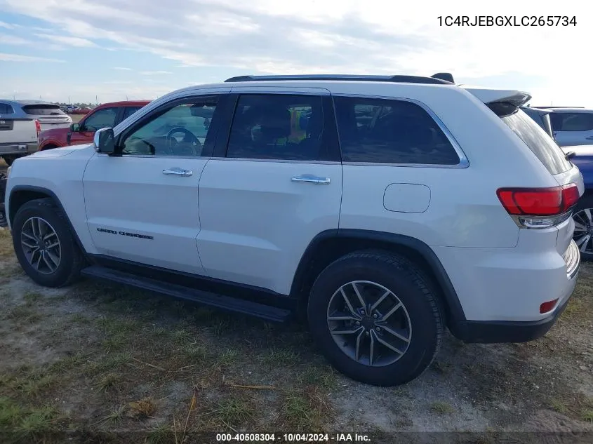 2020 Jeep Grand Cherokee Limited 4X2 VIN: 1C4RJEBGXLC265734 Lot: 40508304