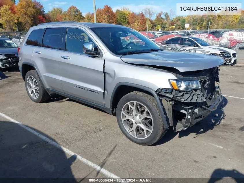 2020 Jeep Grand Cherokee Limited 4X4 VIN: 1C4RJFBG8LC419184 Lot: 40586434