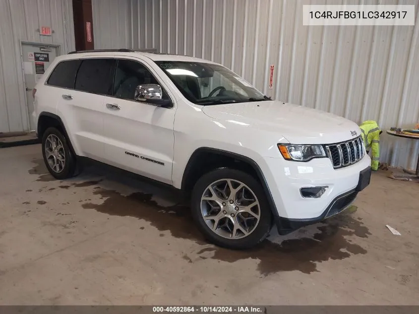 2020 Jeep Grand Cherokee Limited VIN: 1C4RJFBG1LC342917 Lot: 40592864