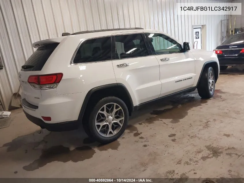 2020 Jeep Grand Cherokee Limited VIN: 1C4RJFBG1LC342917 Lot: 40592864