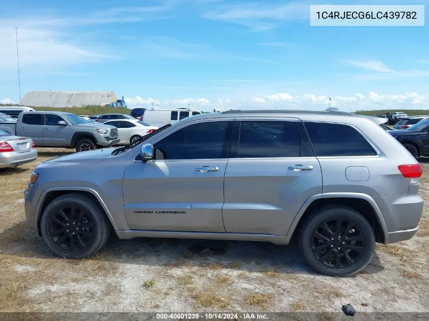 2020 Jeep Grand Cherokee Overland 4X2 VIN: 1C4RJECG6LC439782 Lot: 40601239