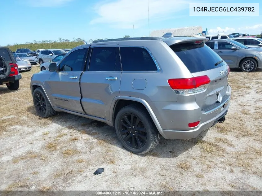 2020 Jeep Grand Cherokee Overland 4X2 VIN: 1C4RJECG6LC439782 Lot: 40601239