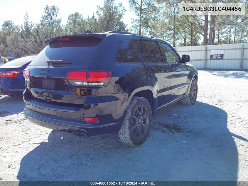 2020 Jeep Grand Cherokee Limited X 4X2 VIN: 1C4RJEBG3LC404456 Lot: 40601552