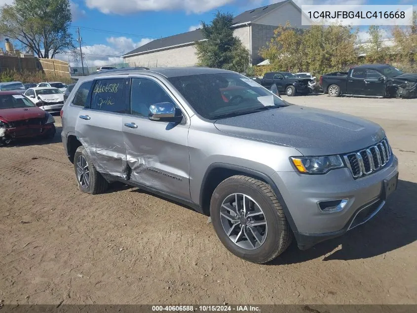 2020 Jeep Grand Cherokee Limited 4X4 VIN: 1C4RJFBG4LC416668 Lot: 40606588