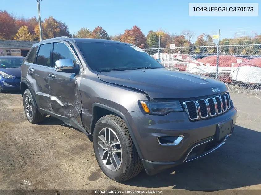 2020 Jeep Grand Cherokee Limited 4X4 VIN: 1C4RJFBG3LC370573 Lot: 40646733