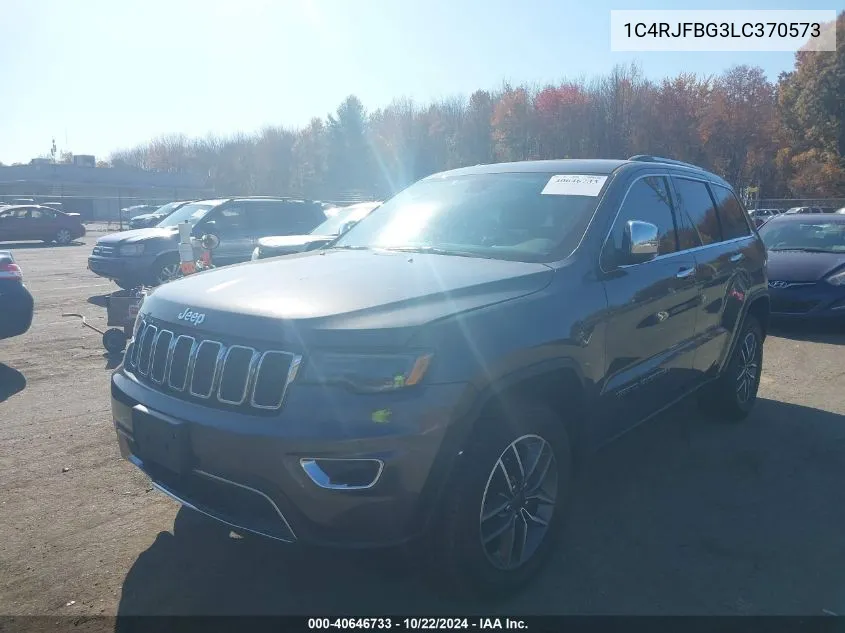 2020 Jeep Grand Cherokee Limited 4X4 VIN: 1C4RJFBG3LC370573 Lot: 40646733