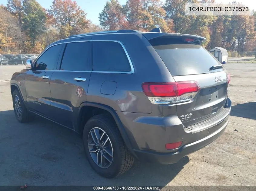 2020 Jeep Grand Cherokee Limited 4X4 VIN: 1C4RJFBG3LC370573 Lot: 40646733