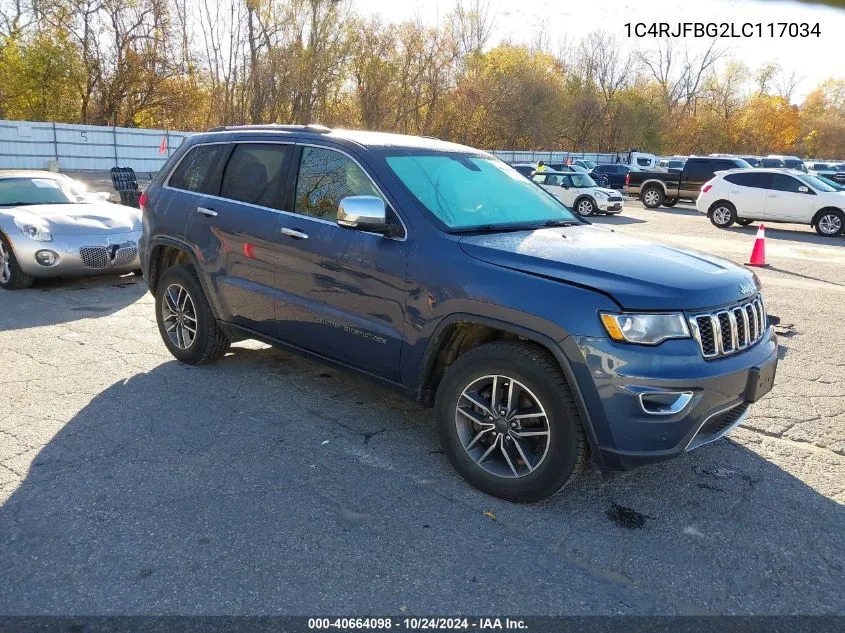 2020 Jeep Grand Cherokee Limited 4X4 VIN: 1C4RJFBG2LC117034 Lot: 40664098