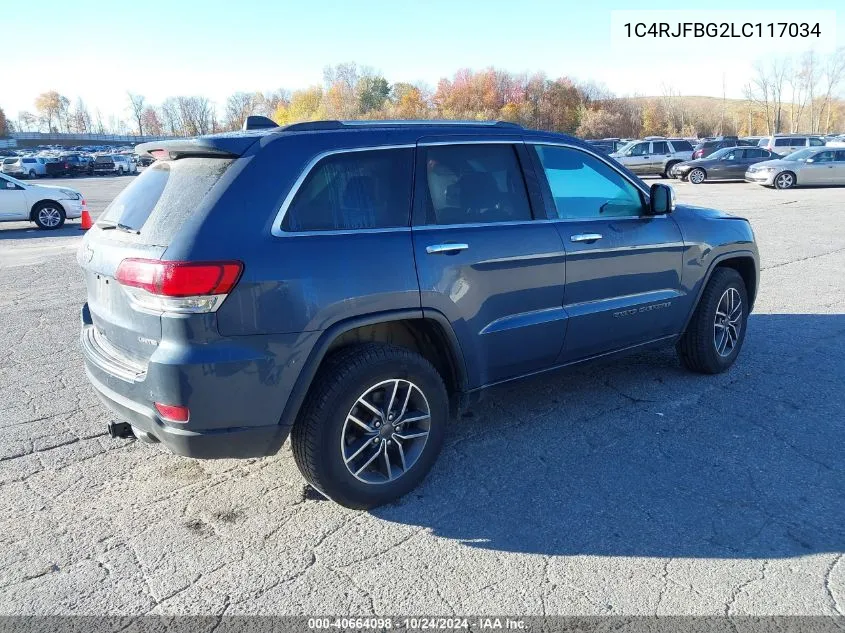 2020 Jeep Grand Cherokee Limited 4X4 VIN: 1C4RJFBG2LC117034 Lot: 40664098