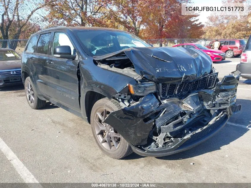 2020 Jeep Grand Cherokee Limited X 4X4 VIN: 1C4RJFBG1LC151773 Lot: 40670138