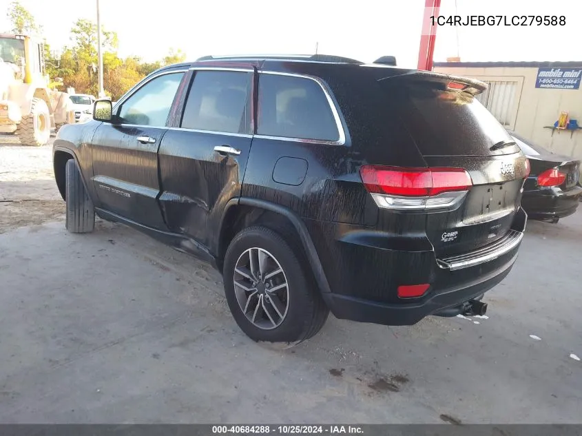 2020 Jeep Grand Cherokee Limited 4X2 VIN: 1C4RJEBG7LC279588 Lot: 40684288