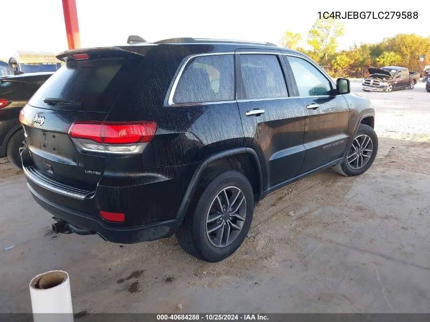 2020 Jeep Grand Cherokee Limited 4X2 VIN: 1C4RJEBG7LC279588 Lot: 40684288