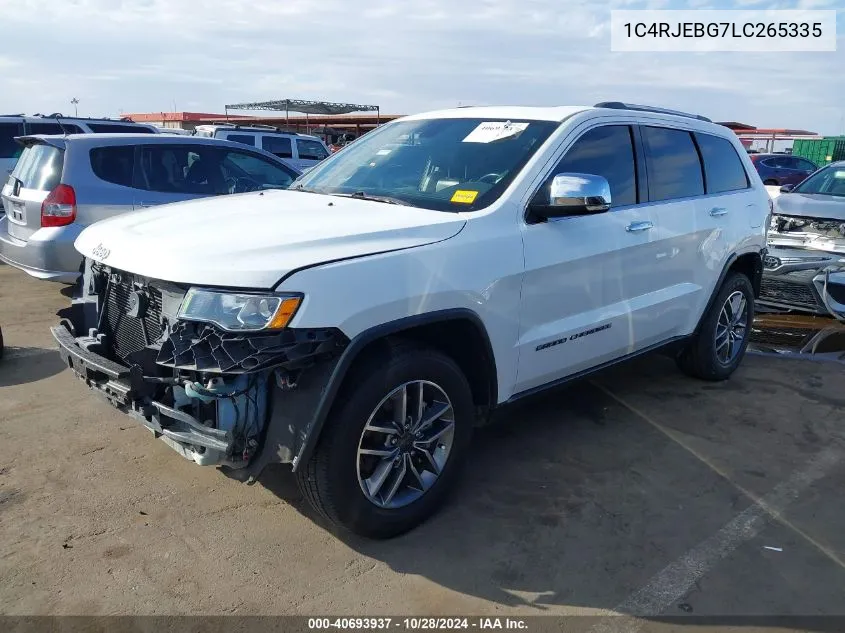 2020 Jeep Grand Cherokee Limited 4X2 VIN: 1C4RJEBG7LC265335 Lot: 40693937