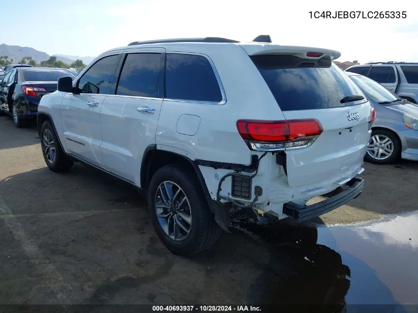 2020 Jeep Grand Cherokee Limited 4X2 VIN: 1C4RJEBG7LC265335 Lot: 40693937