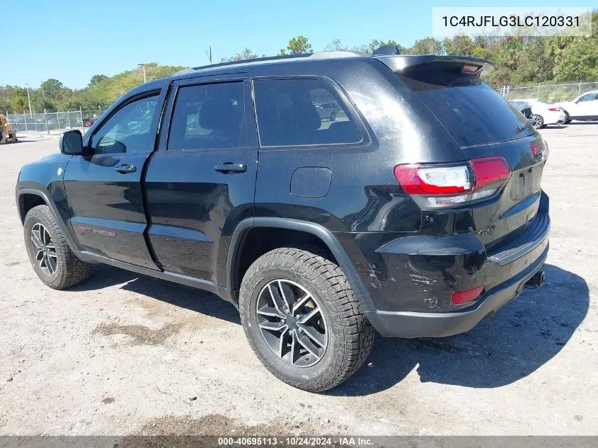 2020 Jeep Grand Cherokee Trailhawk 4X4 VIN: 1C4RJFLG3LC120331 Lot: 40695113