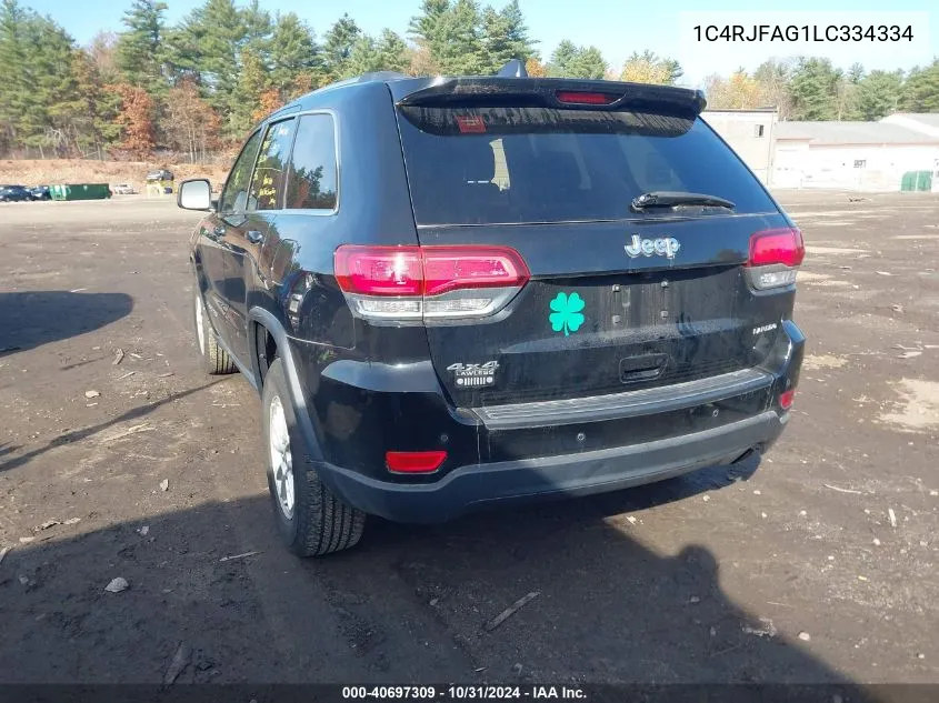 2020 Jeep Grand Cherokee Laredo E 4X4 VIN: 1C4RJFAG1LC334334 Lot: 40697309