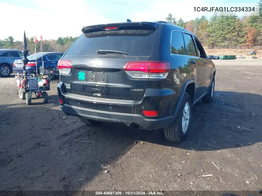 2020 Jeep Grand Cherokee Laredo E 4X4 VIN: 1C4RJFAG1LC334334 Lot: 40697309