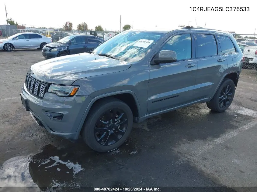 2020 Jeep Grand Cherokee Altitude 4X2 VIN: 1C4RJEAG5LC376533 Lot: 40702424