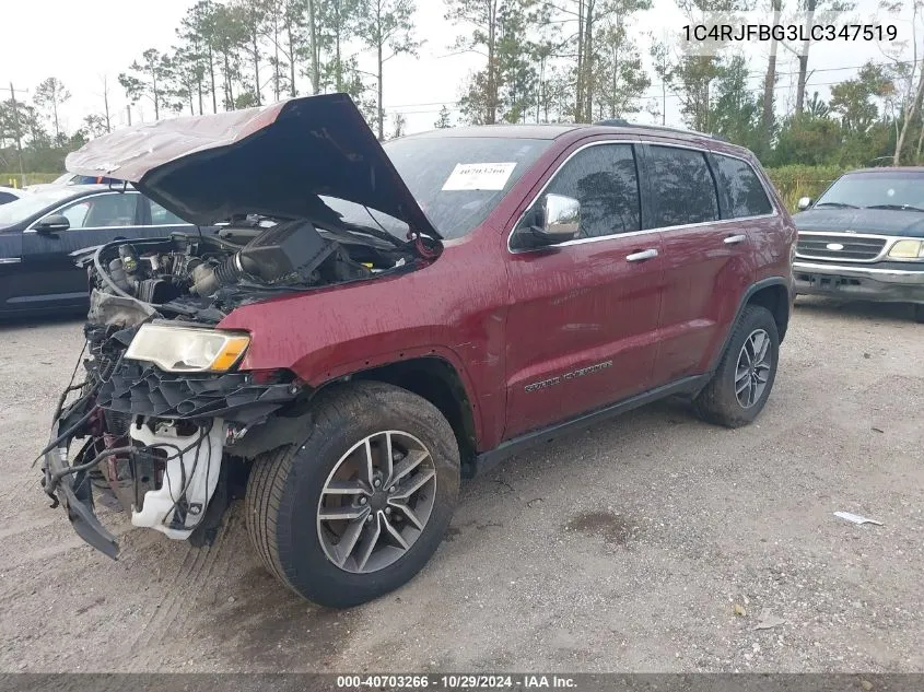 2020 Jeep Grand Cherokee Limited 4X4 VIN: 1C4RJFBG3LC347519 Lot: 40703266