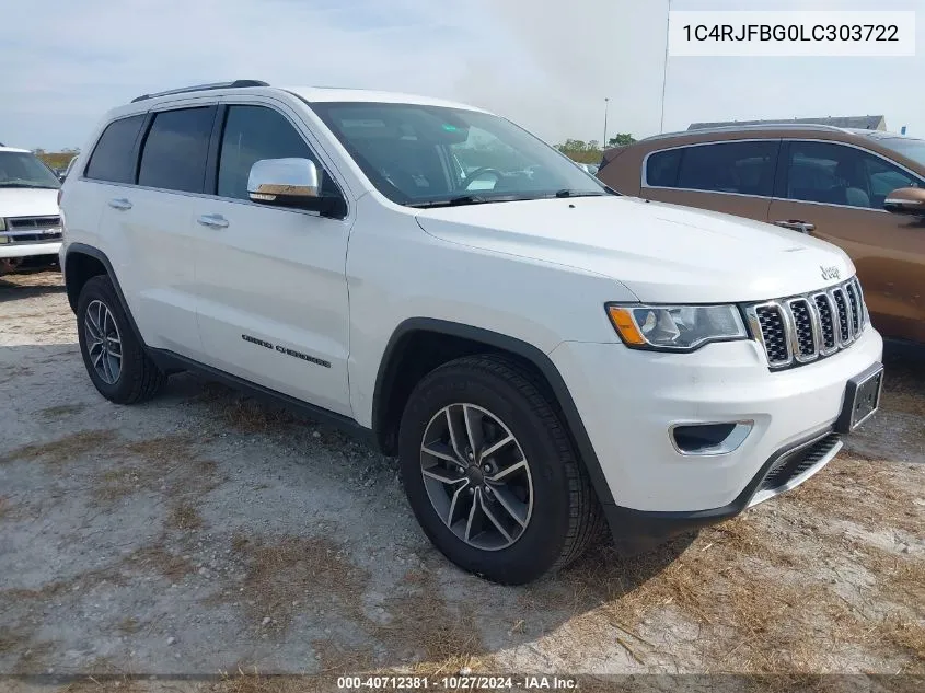 2020 Jeep Grand Cherokee Limited 4X4 VIN: 1C4RJFBG0LC303722 Lot: 40712381