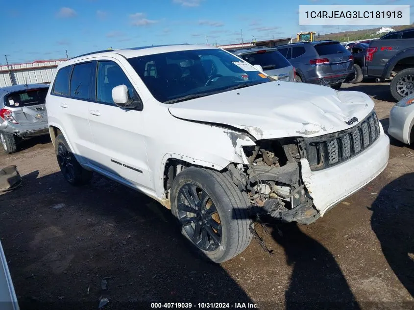 2020 Jeep Grand Cherokee Laredo VIN: 1C4RJEAG3LC181918 Lot: 40719039