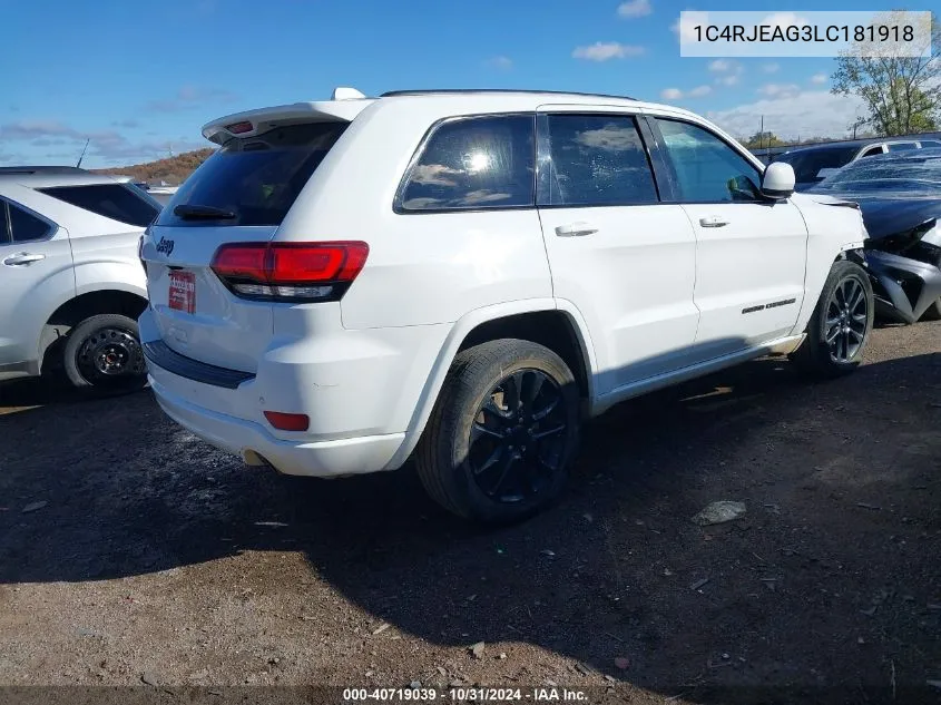 2020 Jeep Grand Cherokee Laredo VIN: 1C4RJEAG3LC181918 Lot: 40719039